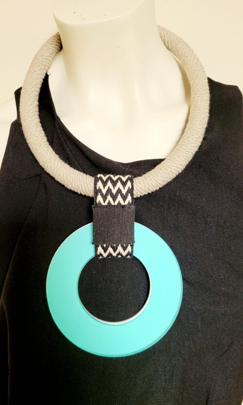 Perspex Necklace Double Circle (reversible)